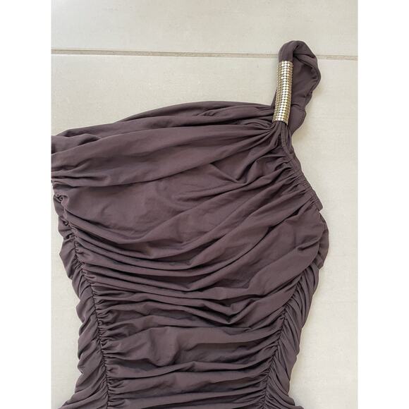 Carmen Marc Valvo Swimsuit One Piece Swimwear One Shoulder Swim - Picture 2 of 11